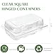 TOFLEN Disposable Sturdy Plastic Hinged Food Containers with Clear Lids (40 Pack) Clamshell Take Out Loaf Containers 7.2x4.7x3 Inches To Go Dessert Box Cake Slice Salad Pastry Sandwich Container