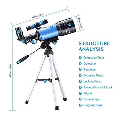 OKMIJN Professionelles F30070M Hd Astronomisches Teleskop Mit Stativ Telefon Adapter Monokular Mond Vogelbeobachtung… – Bild 3