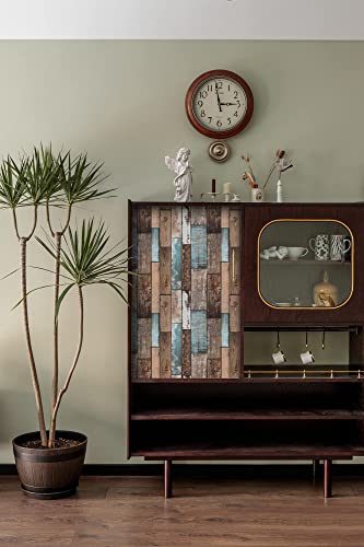 Heroad Brand Wood Contact Paper 3D Wood Planks Peel And Stick Wallpaper Backsplash For Walls Self Adhesive Removable Reclaimed Wood Wallpaper For Bedroom Kitchen 17.7”X118”/Roll #TOP1
