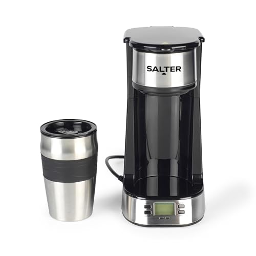 Salter Cafetière Digitale, Machine à Café Filtre Une Tasse, Minuteur 24 Heure Programmable,...