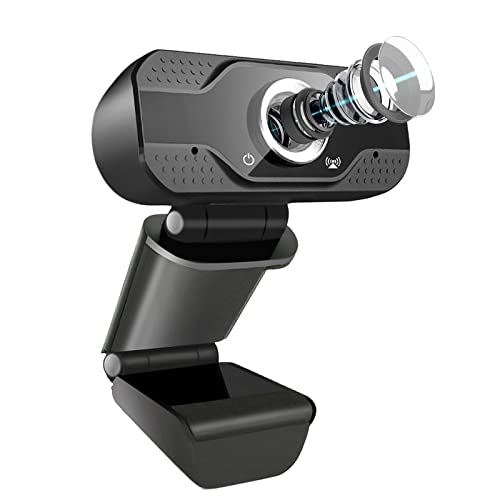 New rui cheng Webcam mit Mikrofon 1080P HD Streaming USB Computer Webcam Plug and Play 30fps Rauschunterdrückung Mikrofone für Skype Videoanruf, Remote-Konferenzen, Gaming Cover