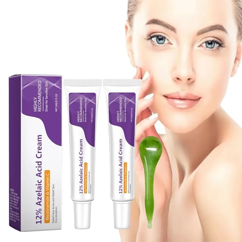 Azelaic Acid Serum,2pcs 12% Azelaic Acid Cream,Azelaic Acids Facial Serum Cream,12% Azelaic-Acids Acne Creams for Face,Anti Acne Creams Face Serums for Women,Suitable for All Skin Types