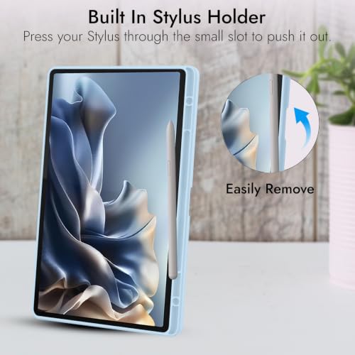 Image of Robustrion Case for Moto Pad 70 Pro 13 inch Cover Case with [Pencil Holder] [Soft Flexible Case] for Motorola Pad 70 Pro 13 inch Cover Case [Auto Sleep Wake Support] - Ocean Black