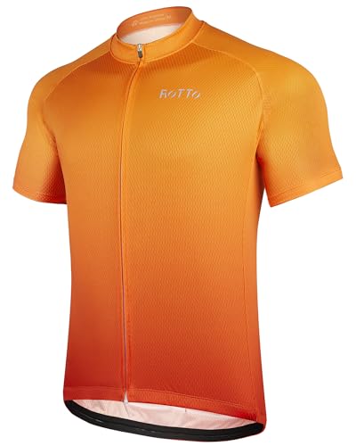 ROTTO Herren Radtrikot Fahrradtrikot Kurzarm Farbverlauf Serie ROTTO Herren Radtrikot Fahrradtrikot Kurzarm Farbverlauf Serie