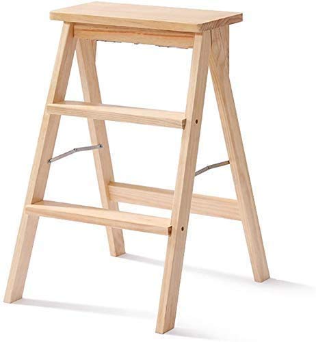 Taburete de madera para evitar caídas con escalera de 3 peldaños integrada 3