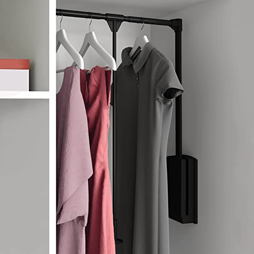 Tringle à vêtements extensible en acier réglable 59-82 cm pour placard - 4