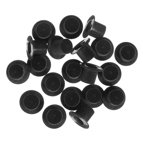 Hohopeti 20 Piezas Mini Sombreros de Copa de Fieltro Negro para Muñecas Accesorios Decorativos DIY para Manualidades y Disfraces de Halloween y Navidad