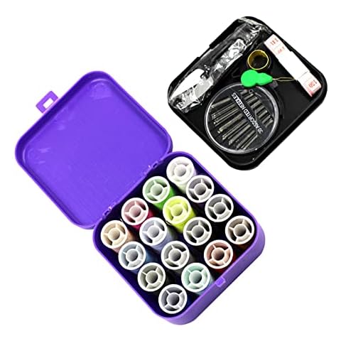 Professional Sewing Kit with Storage Box DIY Hand Sewing Needles Thread Set Small Portable Sewing Accessories Kit for Travel BeginnersAdvanced Sewing Supplies, Family, Emergency Fill Repair kit Cover