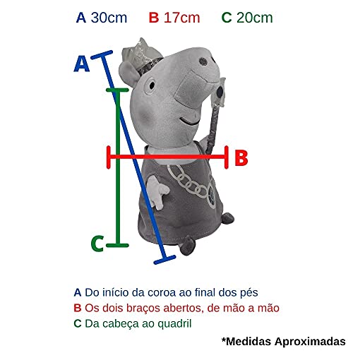 Peppa Pig Pelúcia Média Com Ursinho DTC 4536 Original