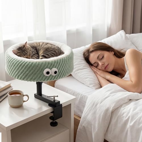 60 lbs Large Cat Desk Bed, 2-in-1 Clamp-On Perch & Nest, 360° Rotating by NIUZYRO - Used condition - Image 6
