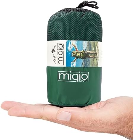 MIQIO® Śpiwór turystyczny 2 w 1, ultra lekki, z zamkiem błyskawicznym na całej długości (lewy lub prawy): cienki, komfortowy śpiwór podróżny i koc podróżny XL w jednym  letni