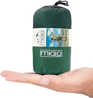 MIQIO® Śpiwór turystyczny 2 w 1, ultra lekki, z zamkiem błyskawicznym na całej długości (lewy lub prawy): cienki, komfortowy śpiwór podróżny i koc podróżny XL w jednym  letni