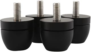 Bsowte 4 almohadillas de aluminio a prueba de golpes con soporte de aislamiento, amplificador, reproductor de altavoz y subwoofer, almohadilla de suspensión, color negro
