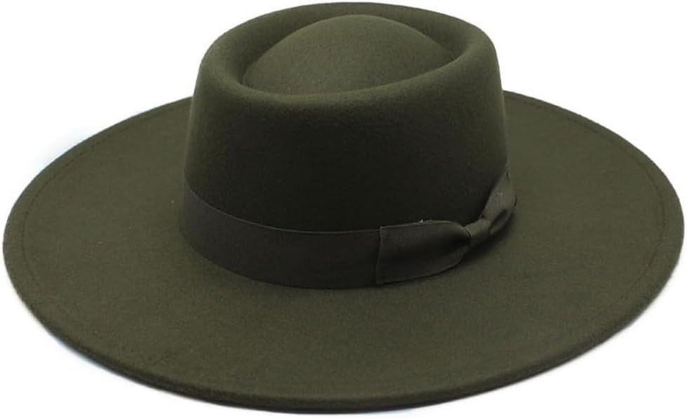 Classic White Felt Wide Brim Hat