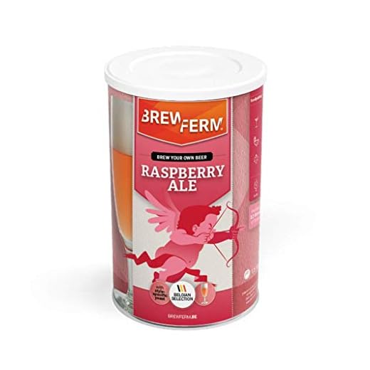 Brewferm - Kit de bière Raspberry Ale - Kit Biere a Faire soi Meme - 12 litres - Bière rafraîchissante à l'arôme délicieusement délicat de Framboise