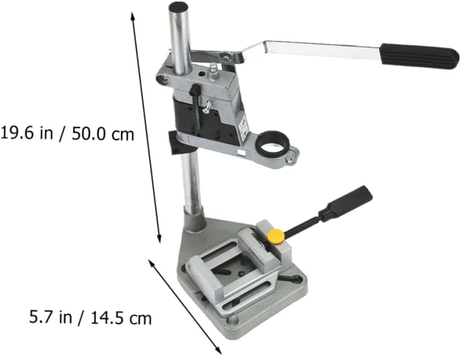 Uonlytech Universal Drill Press Stand with Bench Clamp Adjustable Single Hole Drill Rack Compatible with Workbench Repair Tools