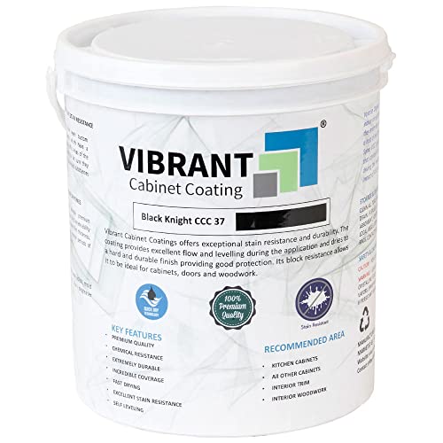 Vibrant Cabinet Paint (Gallon) – DIY Kitchen Cabinets Paint - Durable and Long-lasting Cabinet Paint – Paint over Cabinet - Cabinets Paint (No Primer Needed)(Black Night)