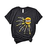 Personalized T Shirt - Granny Sunflower with Grandkids Name T Shirt, Custom Grandma T Shirt, Birthday, for Grandma, Mom, Mimi, Nana