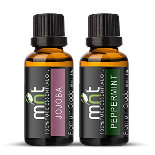 Image of MNT Combo of Jojoba Oil and Peppermint Oil for Hair Growth, Skin care (Each 15ML) - 100% Pure Natural Oil