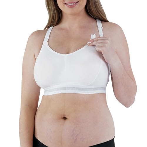 BBravado Designs Women's Original Sleep Nursing Bra, Full Cup Maternity Bra for Breastfeeding, White, X-Large