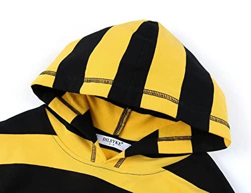 Image of DILBYKE Boys Girls Hoodies Hooded Sweatshirts Classic Solid Sport Pullover Top Lightweight Series Plush Cotton for 5-12 Years