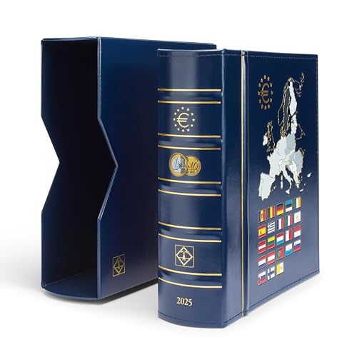 Álbum para Monedas Vista Euro 2025 Leuchtturm 372278 con Estuche Azul