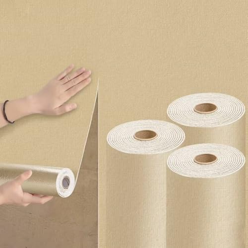 JMMSP Contacto Papel Adhesivo Decorativo Pelar y Pegar Papel de Contacto Plástico Autoadhesivo Vinilo Adhesivo Mural Rollos para Cocina Armario Encimera Lavable (Amarillo, 2 Roll)