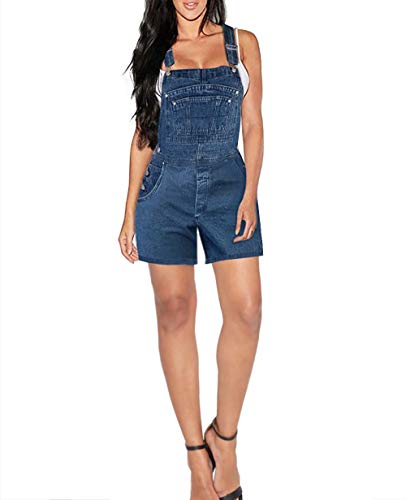women's denim capri overalls