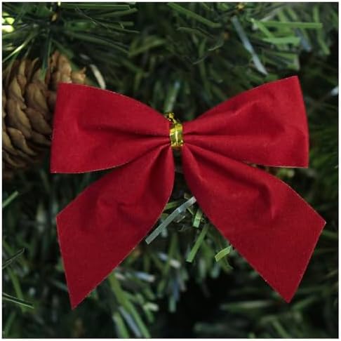 Enfeite Árvore Natal Laço Vermelho 7cm 24 Unidades