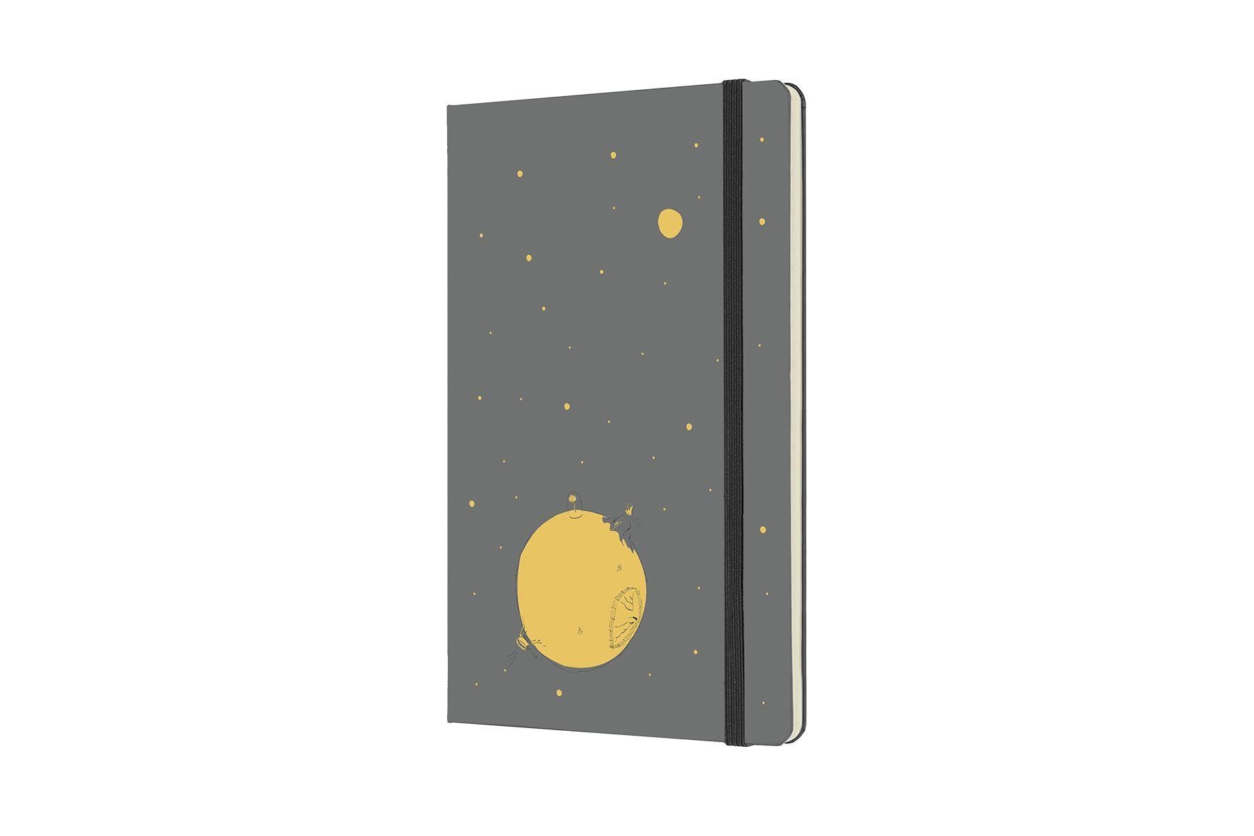 Moleskine, Taccuino in Edizione Limitata Il Piccolo Principe, Layout Bianco e Copertina Rigida, Formato Grande 13x21 cm, Colore Grigio Pietra, 192 Pagine