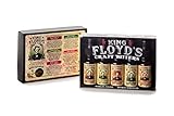 King Floyd's Classic Sampler Gift Set, Artisanal, Hand Crafted, 5 OZ Amber Dropper Bottles, Cherry Cacao, Cardamom, Aromatic, Grapefruit & Rosemary, and Scorched Pear & Ginger for Cocktails