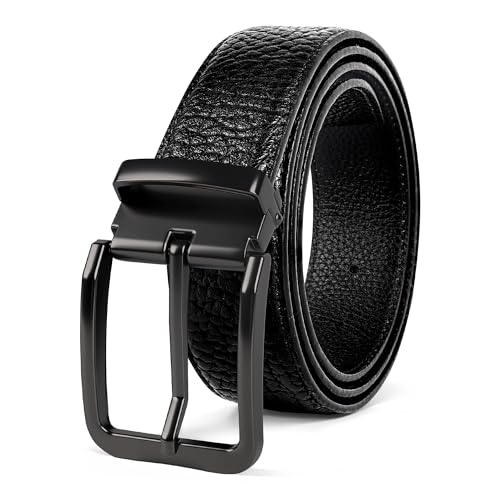 Men Belt 1Pack-Leather Belt for Men-Dress Casual Golf Jeans-Adjustable-Fits 39–41