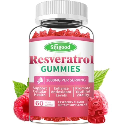 Sijigood Organic Resveratrol Gummies for Women Raspberry Flavor