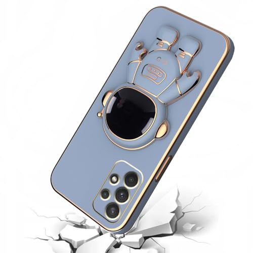Image of for Samsung Galaxy A73 5G Case Cute 3D Astronaut Stand Design Camera Protection Shockproof Soft Back Cover (for Samsung Galaxy A73 5G, Blue)