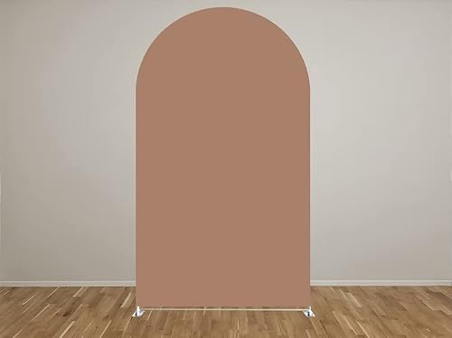 Miniatura 2 de HUAYI Cubierta de telón de fondo de arco marrón para fiesta de cumpleaños, boda, baby shower, decoraciones de Chiara, cubiertas de pared arqueadas,