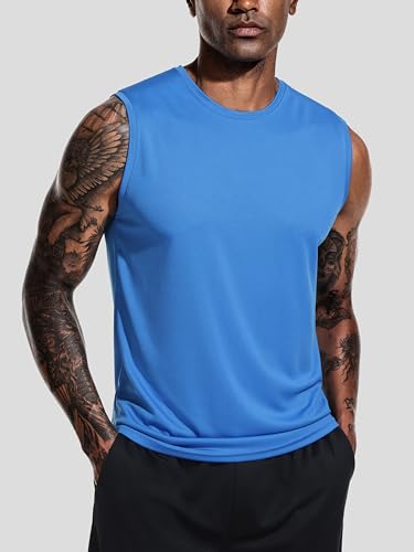 Teesmen Tank Top Herren Tanktop Muskelshirts Ärmelloses Shirt Achselshirts Axelshirt Muscle Sommer Sport Gym Lauf Fitness Atmungsaktiv MäNner Set 3er Pack (1, XL)