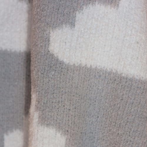 Image of Chenille Baby Blanket for Boys & Girls, Soft Plush Toddler Blanket, 40x30 Inches (Grey Clouds)
