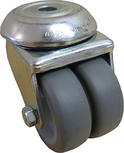 Preisvergleich Produktbild graue Schwerlast PU Rolle ø 50mm, niedrige Bauhöhe von 72mm, hohe Tragkraft von140Kg, spurfrei, Rückenlochbefestigung 10mm