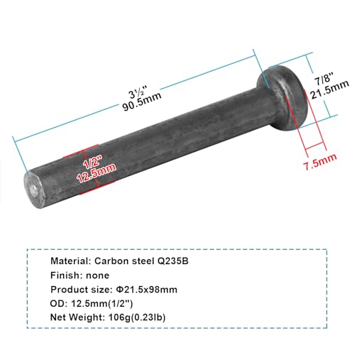 Mountain_Ark Z-GD204-T12-US-A 12 Pack 1/2 Inch X 3-1/2 Inch Headed Concrete Anchor Weld Stud thumb #1
