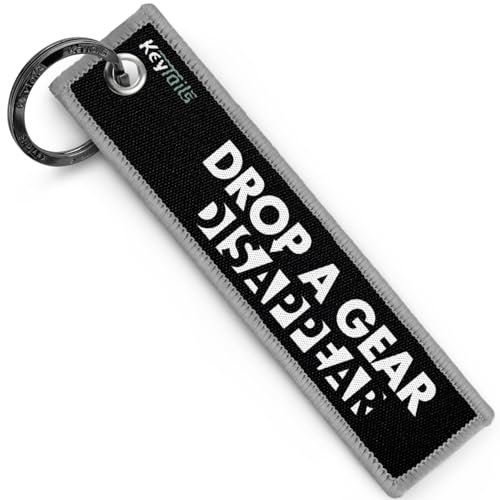 Image of KEYTAILS Keychains, Premium Quality Key Tag for Motorcycle, Car, Scooter, ATV, UTV [Drop A Gear & Disappear]
