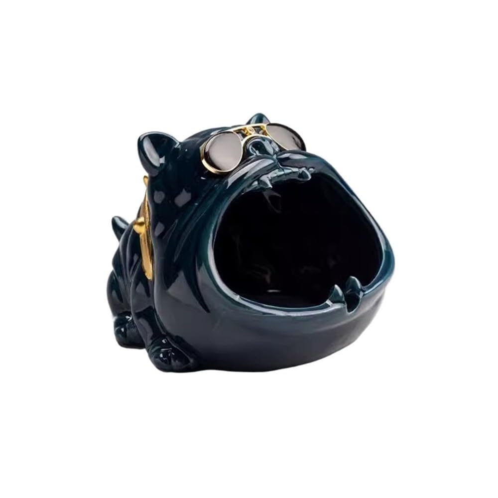 Smoking Accessories Large Ashtray Outdoor Indoor Home Decoration Ashtray Cigar Ashtray Outdoor Ashtray for Cigarettes(Blue)