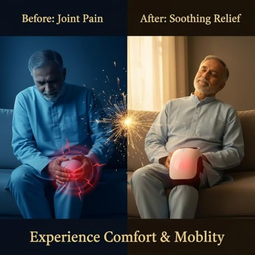 Image of JSB Hf124 Joint Pain Relief Device for Knee, Shoulder, Elbow And Ankle With Vibration, Magnetic & Heat