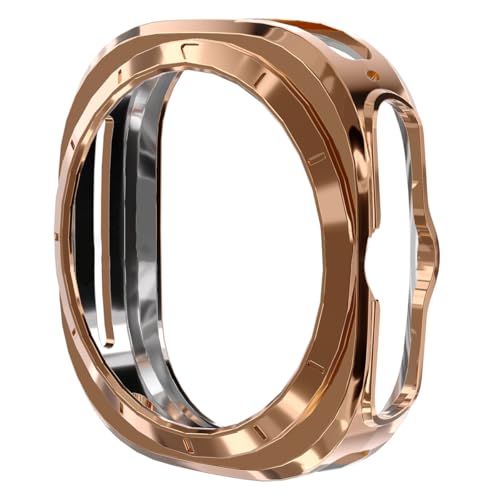 [koolriver] Galaxy Watch Ultra 2025 Ultra1/ 2 Ultra �P�[�X �J�o�[ ���b�L �N���A �ی�P�[�X/�J�o�[ �M�����N�V�[�E�H�b�` �E���g�� ��1/2���� TPU �P�[�X(���[�Y�S�[���h)