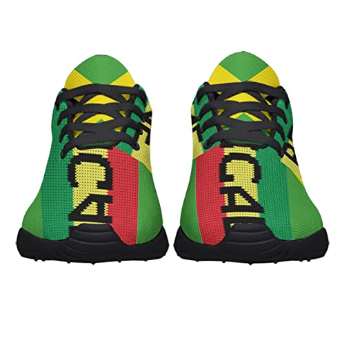 Sonzj-II Jamaican Flag Shoes Unisex Adult Running Shoes Breathable Casual Sport Tennis Sneakers Gifts for Women Men3