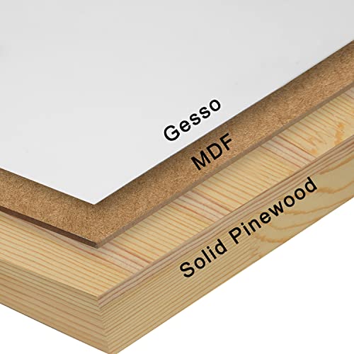PHOENIX Gesso Boards For Painting 16x20 Inch / 2 Pack