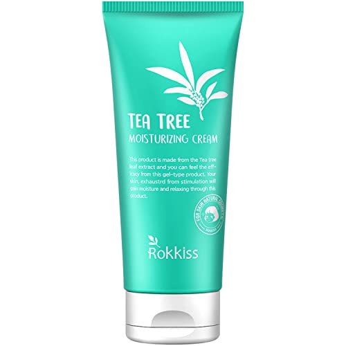 ROKKISS Tea Tree Moisturizing Cream 3.51 OZ - Moisturizer face cream, Body cream, Face cream for women and men, Travel Size