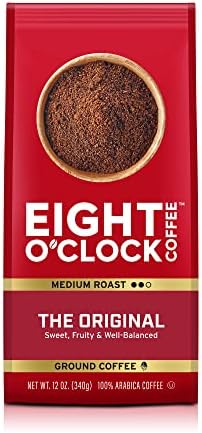 Eight O'Clock Coffee The Original, Medium Roast Ground, 100% Arabica, Kosher Certified, 12 Oz, Pack of 6