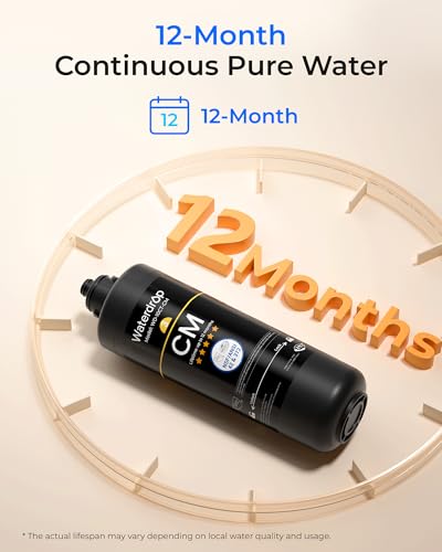Image of Waterdrop WD-10CM Water Filter Replacement for Waterdrop TSB-CM 3-Stage Under Sink Water Filter System, 12 monthsUnder Sink Water Filtration System, Reduces Chloramine Bad Taste & Odor