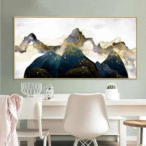 Paysages abstraits chinois pour salon : l'art mural moderne qui illumine votre canapé