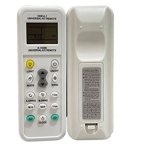 Lelukee Télécommande Universelle de climatiseur 1 pour 1000 télécommande de climatiseur pour Gree pour HAIER pour MIDEA pour Mitsubishi pour LG pour Samsung pour Toshiba etc Cover